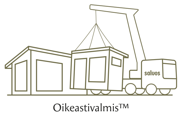 Oikeastivalmis™ — Salvos toimittaa hirsirakennuksen valmiina tontille