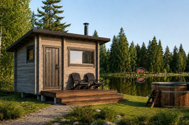 Salvos Veisto sauna 10A, kesä, palju