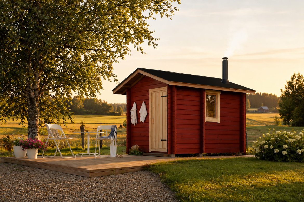 Salvos Veisto sauna 9B, punainen